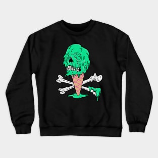 Melting Ice Cream Screaming Skull Crewneck Sweatshirt